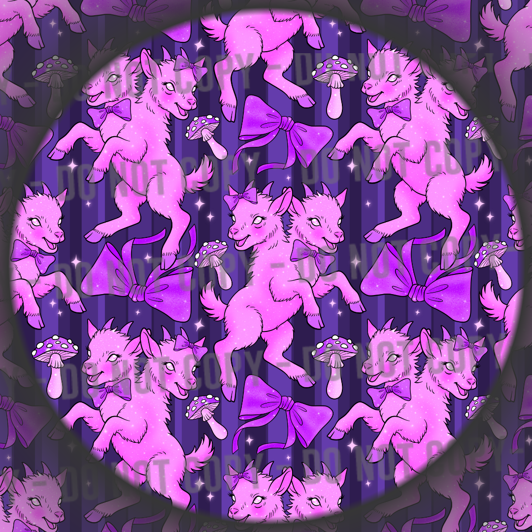 2 Headed Coquette Goats - Purple