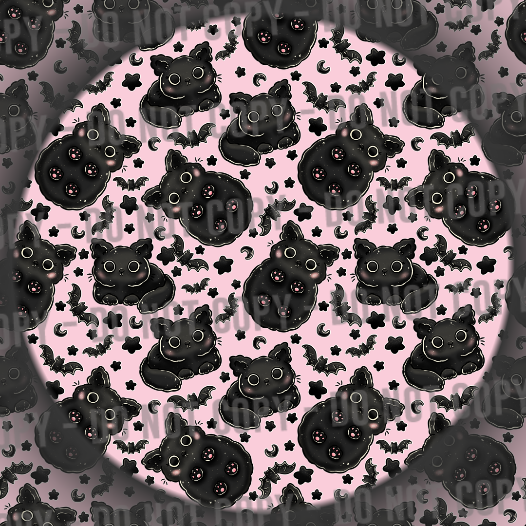 Black Cats & Bats - Pink