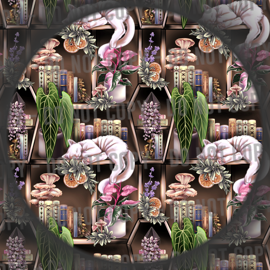 Cat Bookshelf - White