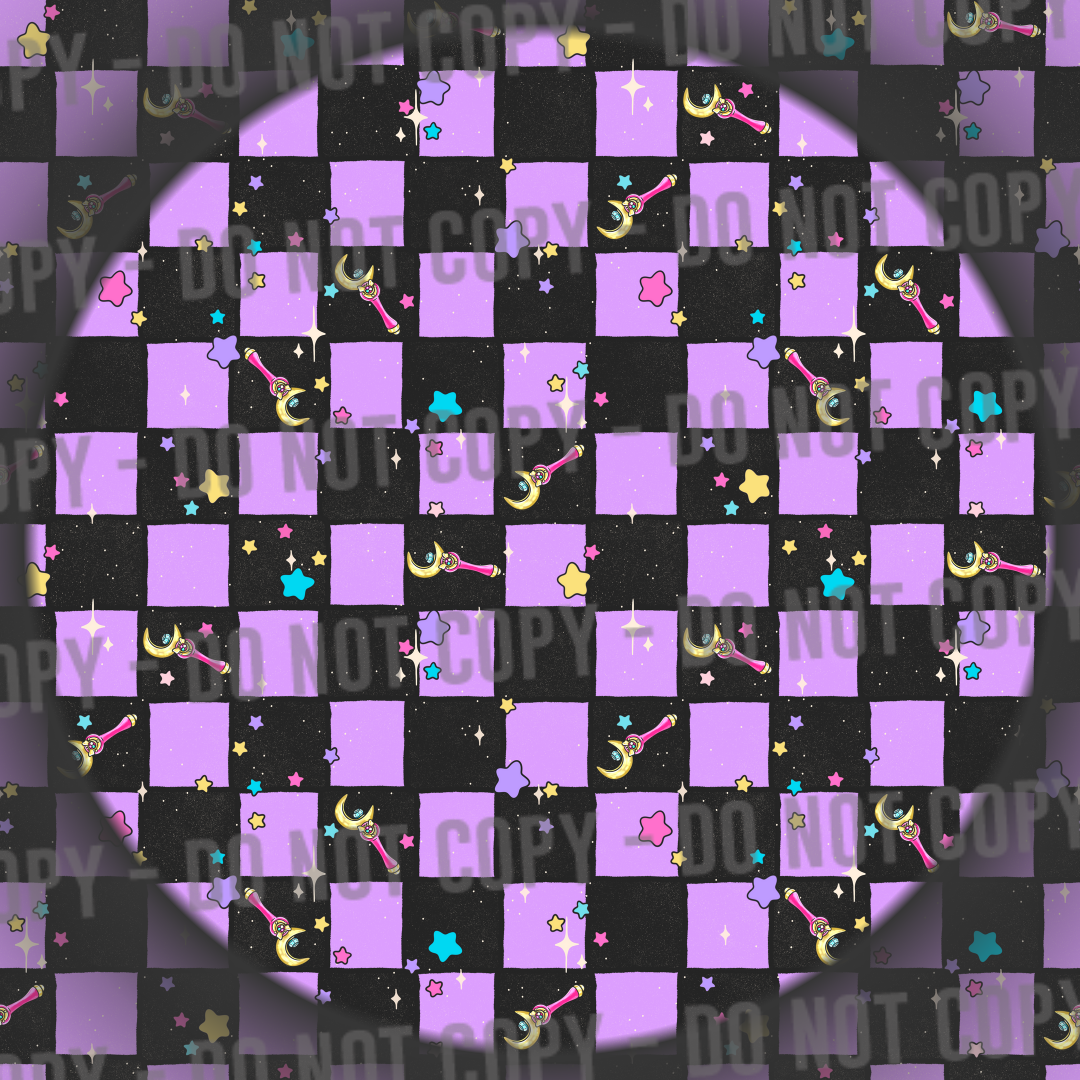 Co-Ord - Moon Checks - Purple