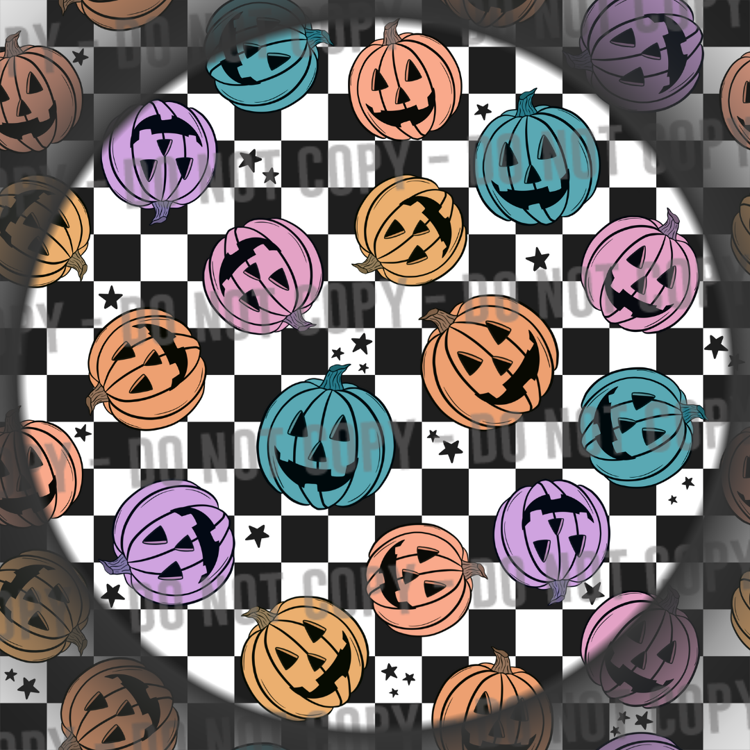 Colorful Pumpkin Checks