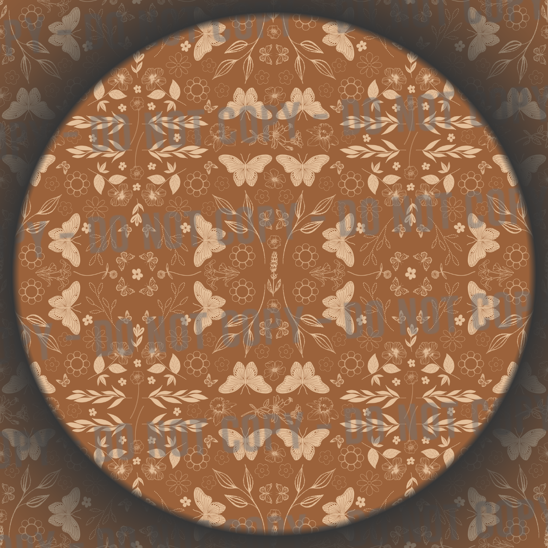Cottage Butterflies - Rust