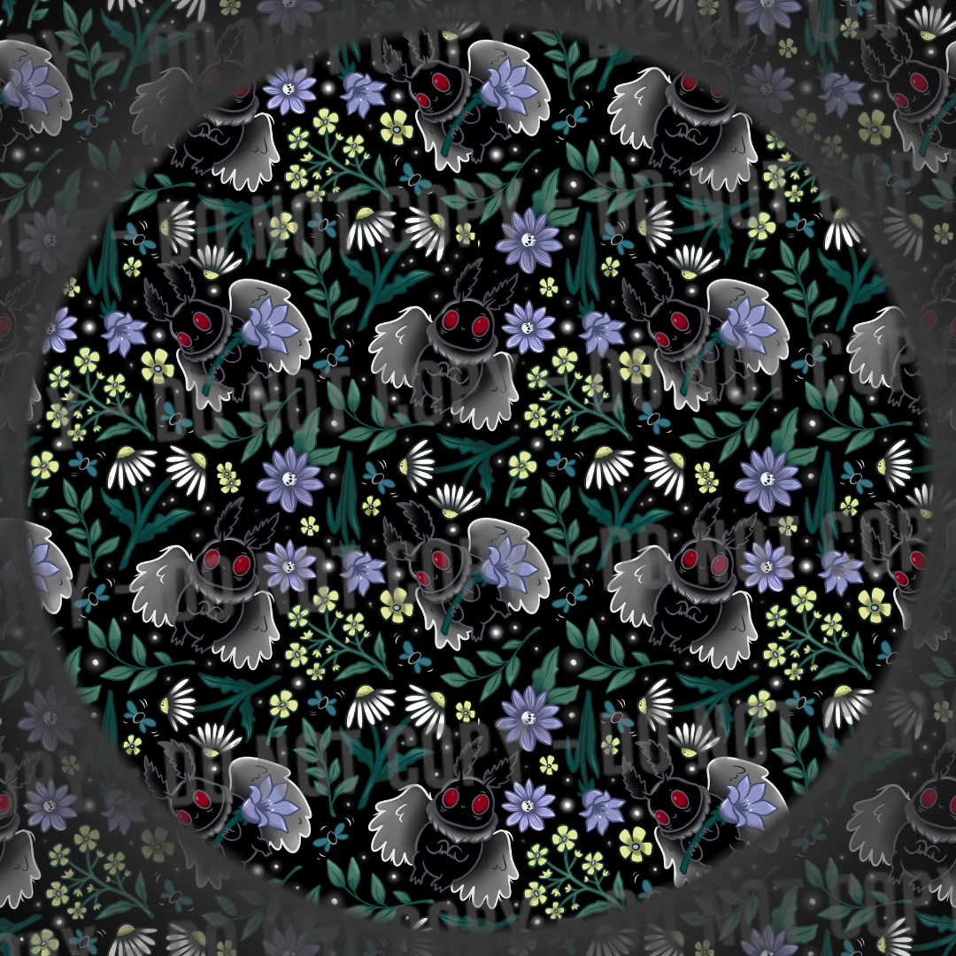 Floral Mothman - Black