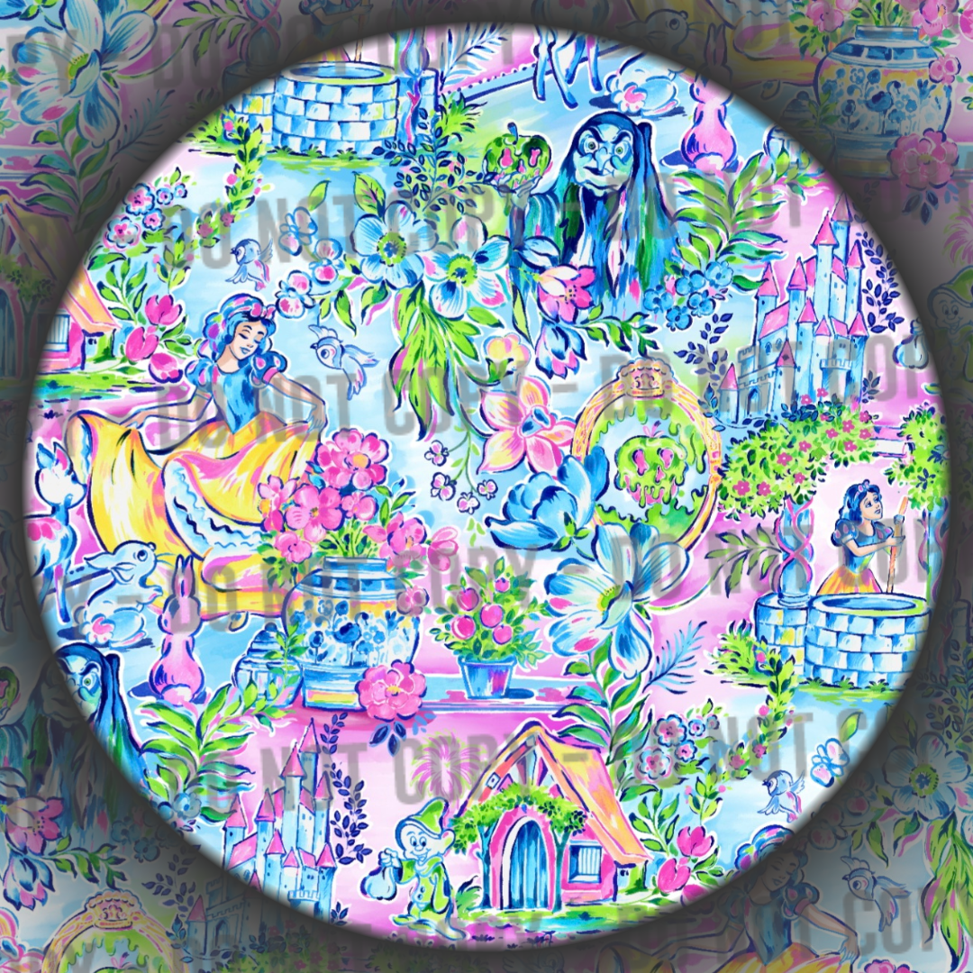 Floral Snow - Pink & Blue