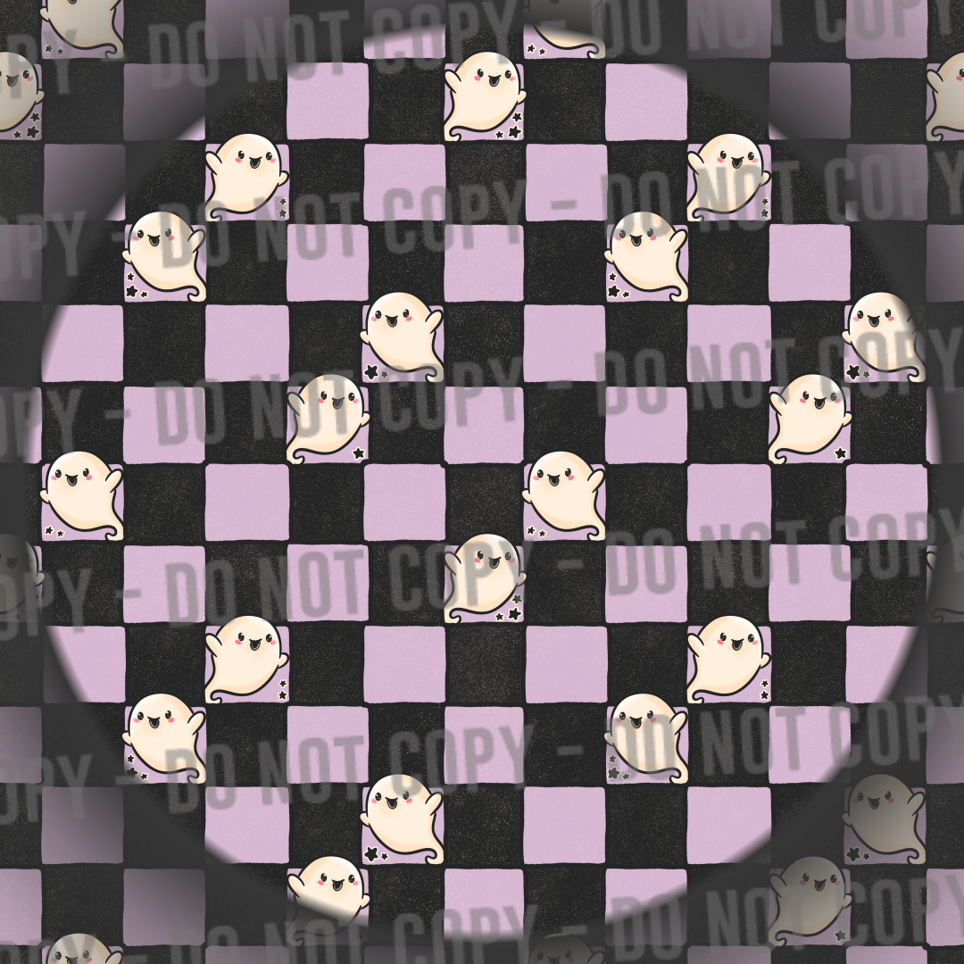 Ghost Checks - Black & Purple