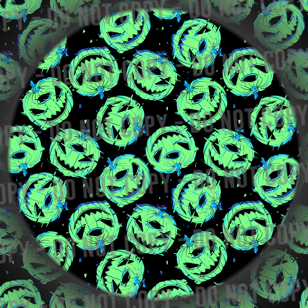 Glitchy Pumpkin - Neon