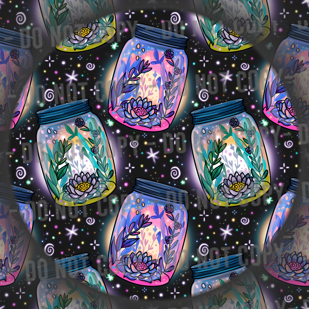 Glowy Floral Jars