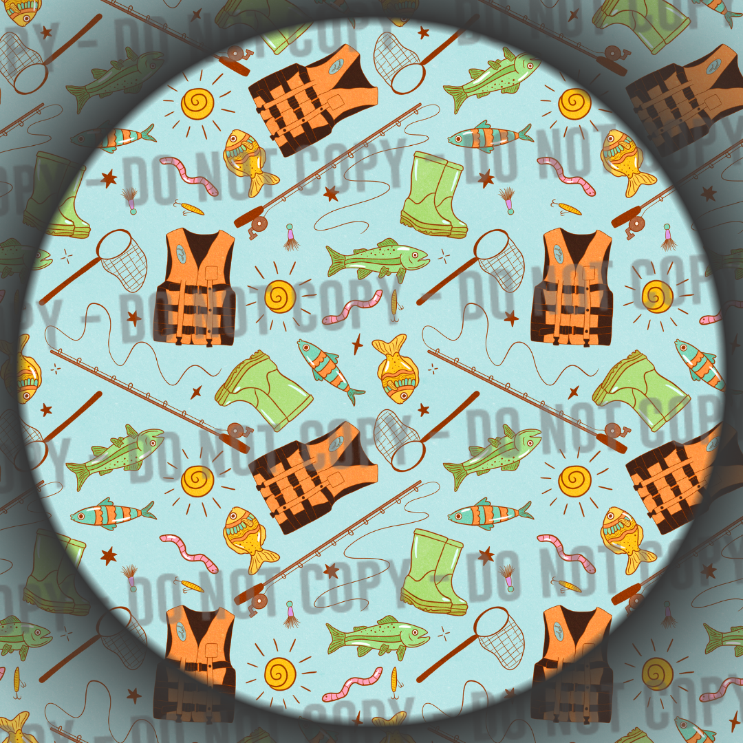 Gone Fishing - Orange