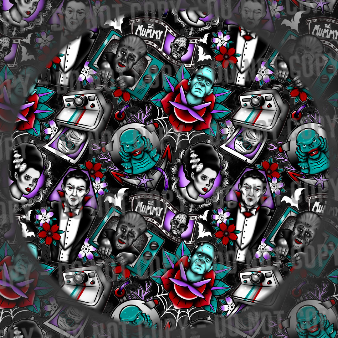 Monster Tattoos - Black