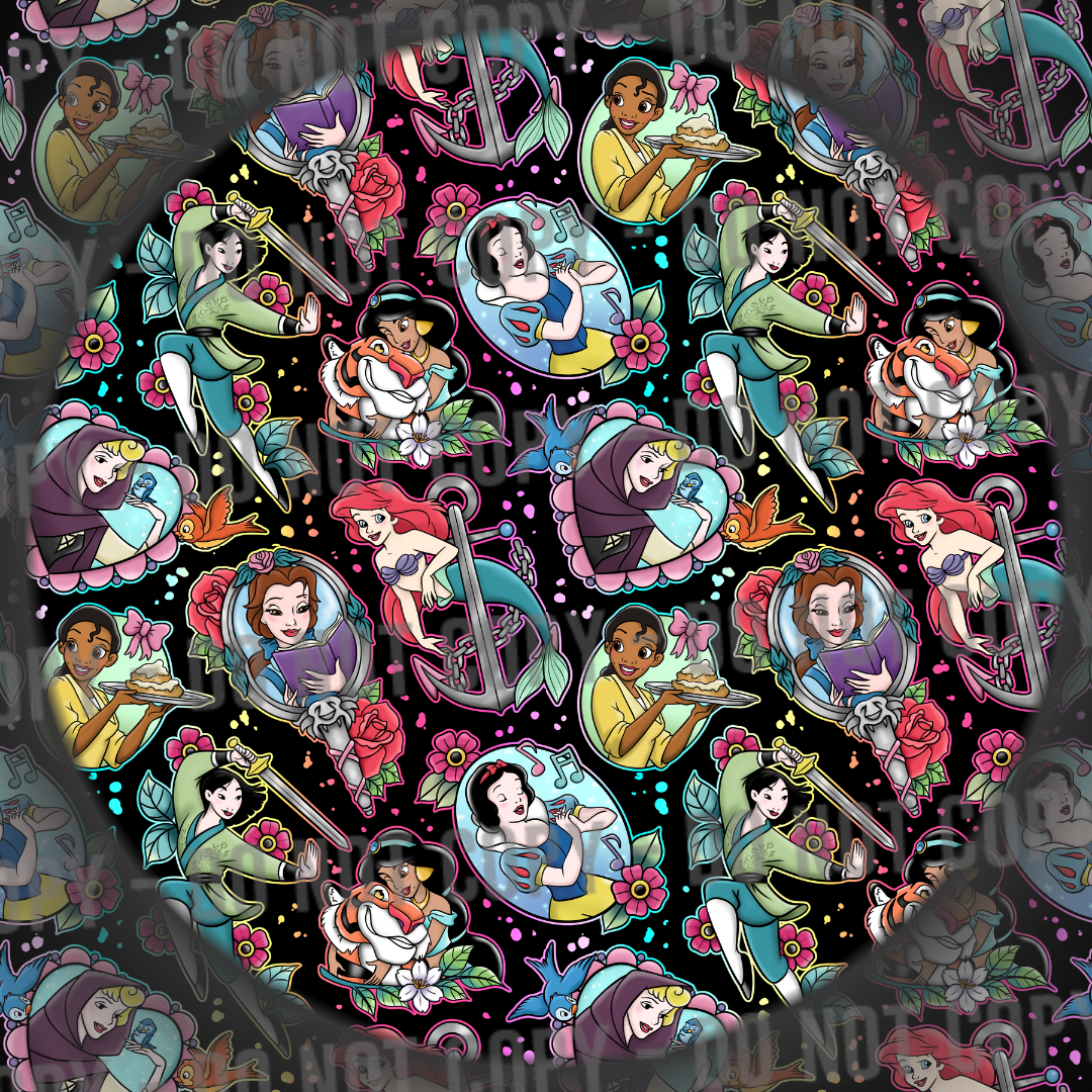 Princess Tattoos - Black