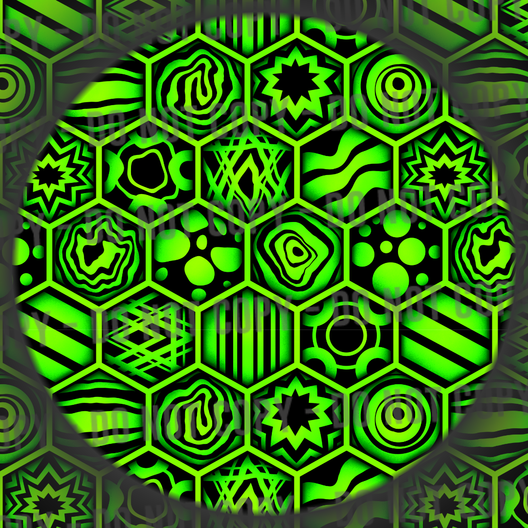 Psychedelic Beehive - Neon Green