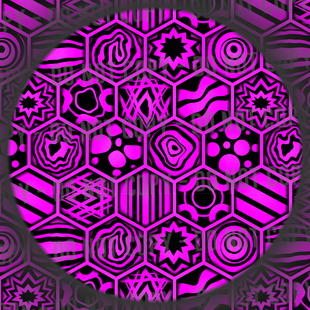 Psychedelic Beehive - Neon Pink