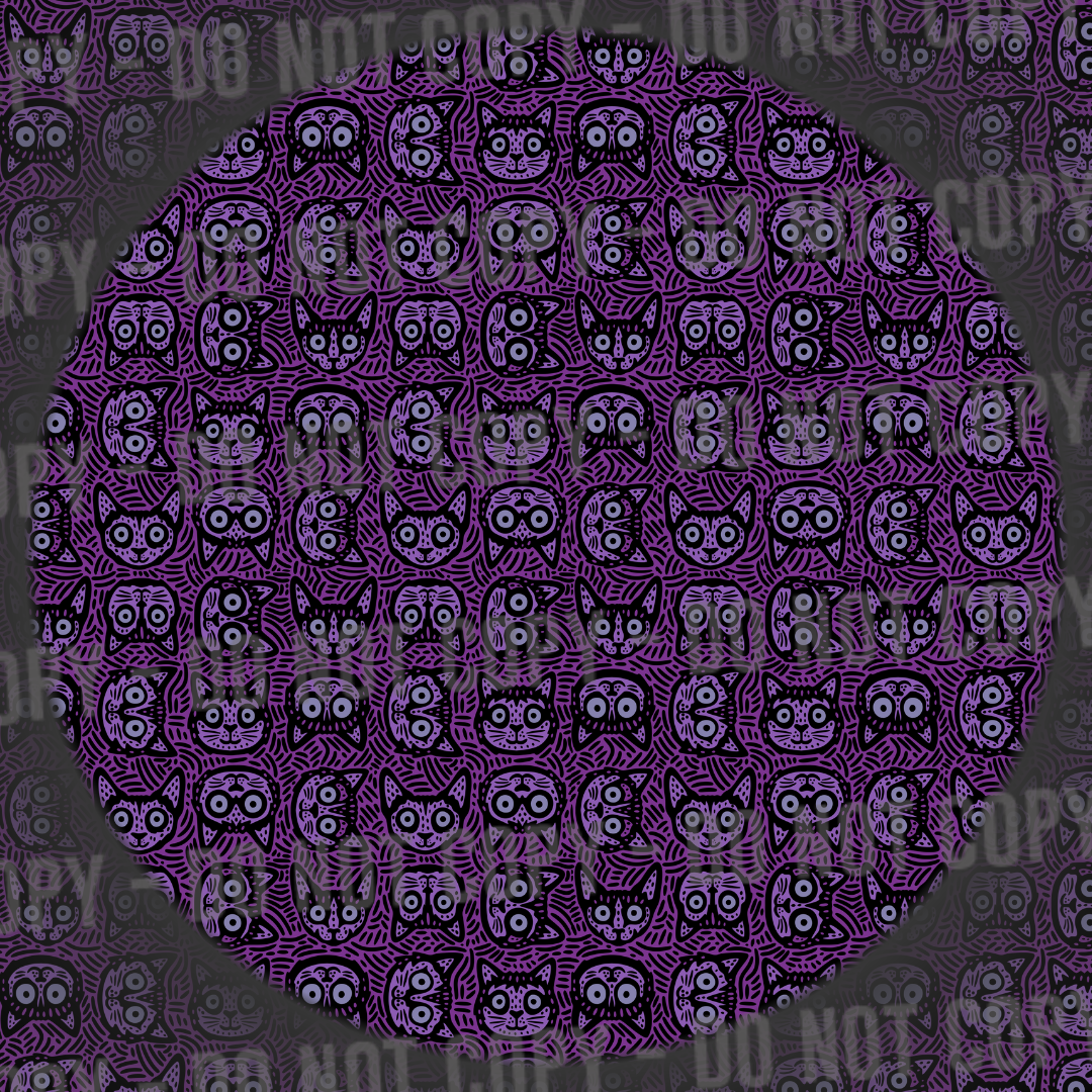 Sketchy Cats - Purple