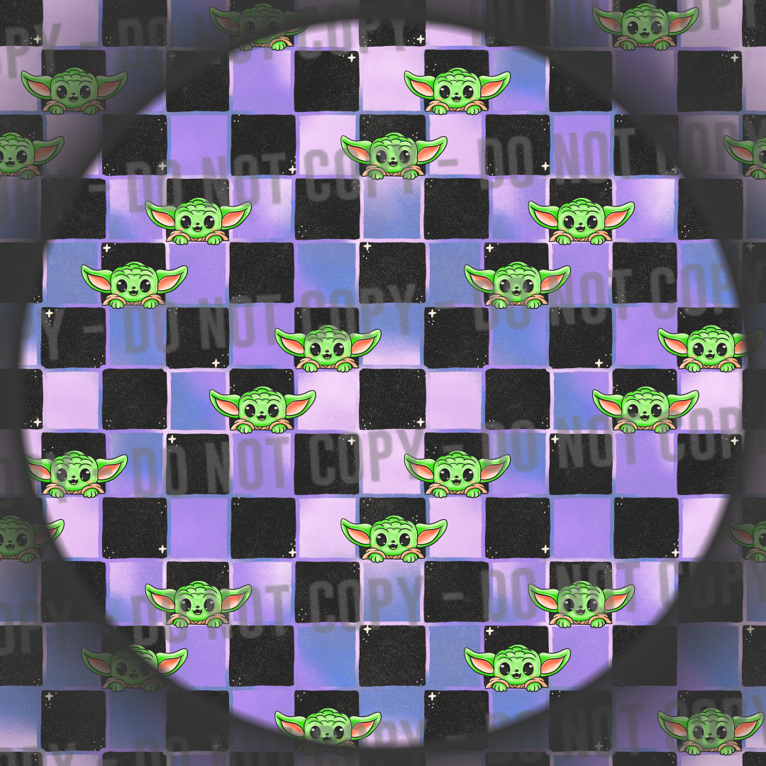 Space Checks - Black & Purple