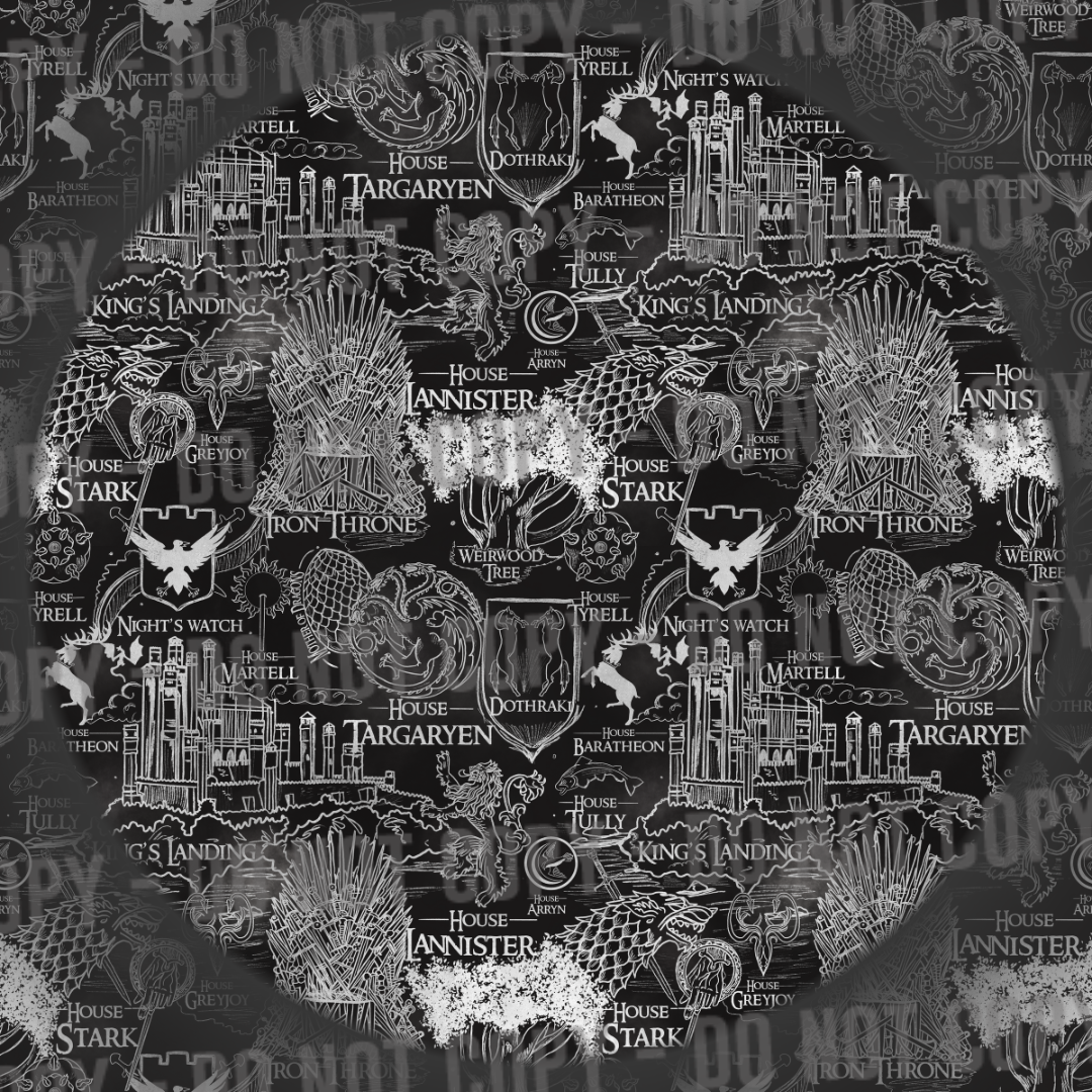 Thrones Map - Black