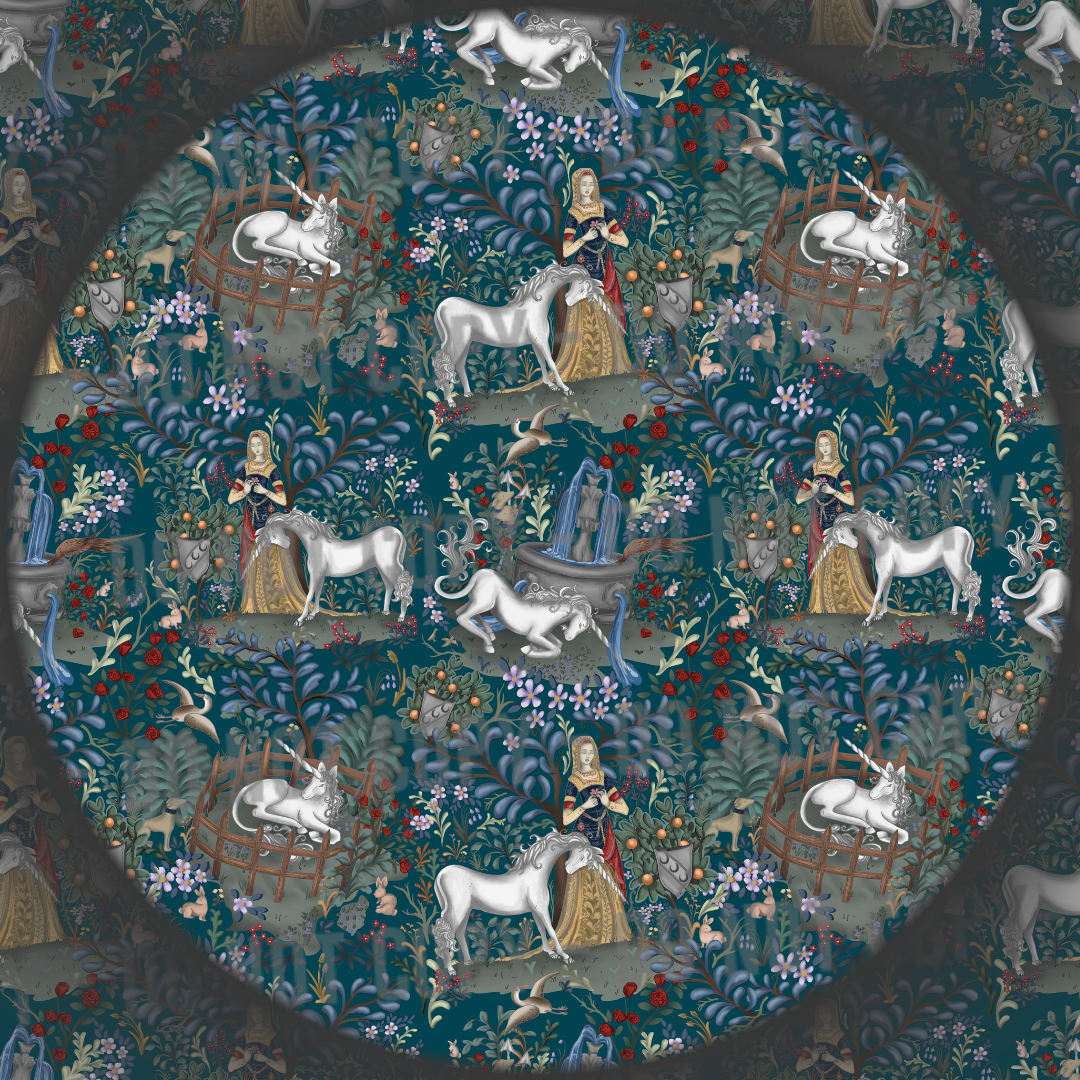 Unicorn Tapestry - Teal
