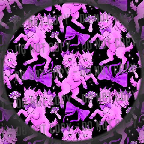 2 Headed Coquette Goats - Black