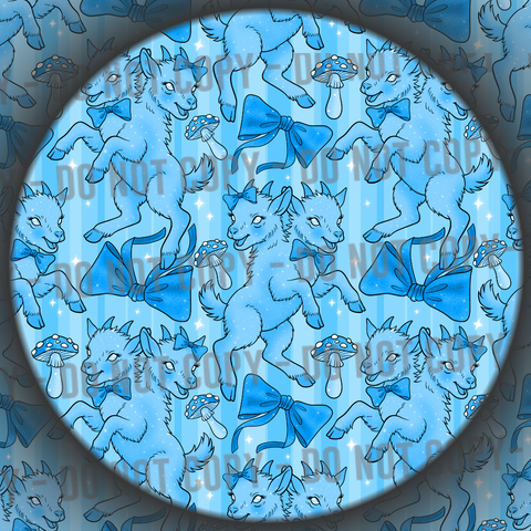 2 Headed Coquette Goats - Blue