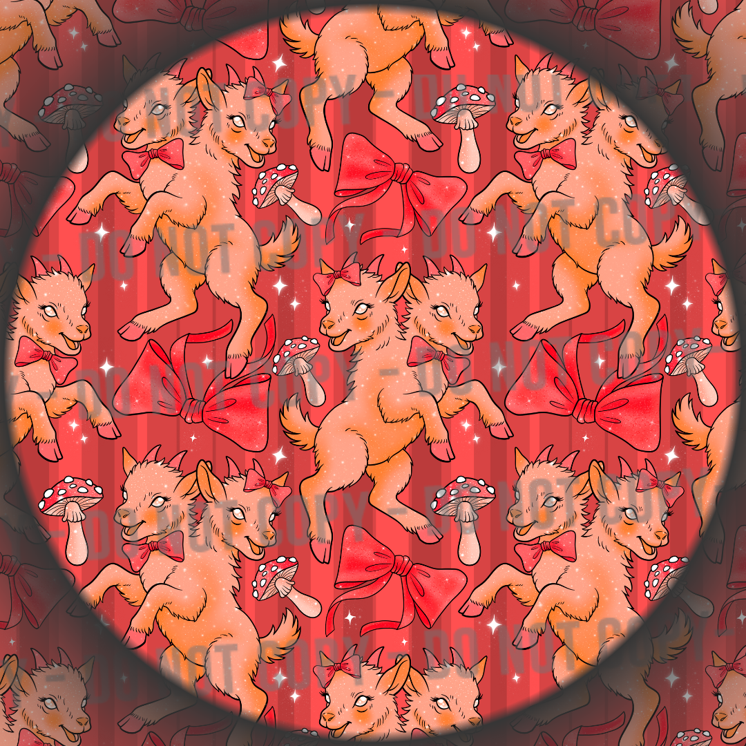 2 Headed Coquette Goats - Orange