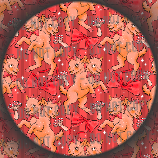 2 Headed Coquette Goats - Orange