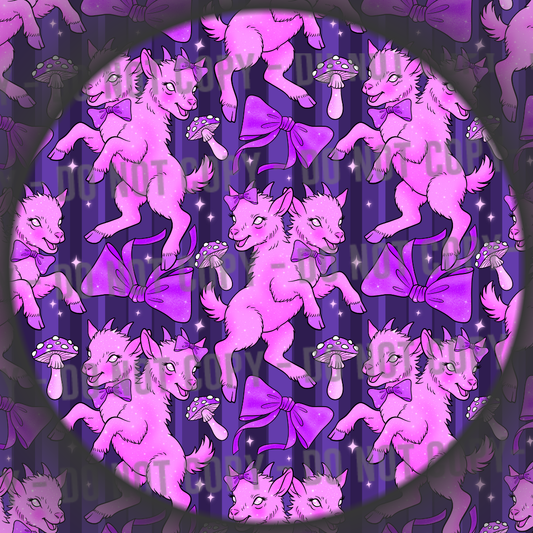 2 Headed Coquette Goats - Purple