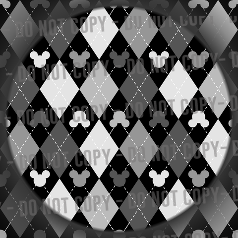 Argyle Mouse - Monochrome