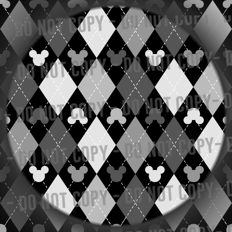 Argyle Mouse - Monochrome