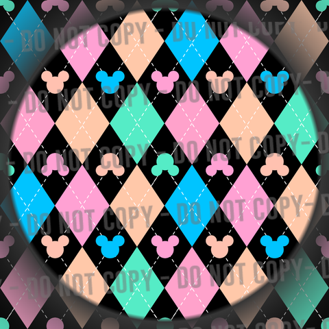Argyle Mouse - Pastel