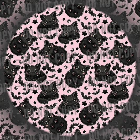 Black Cats & Bats - Pink