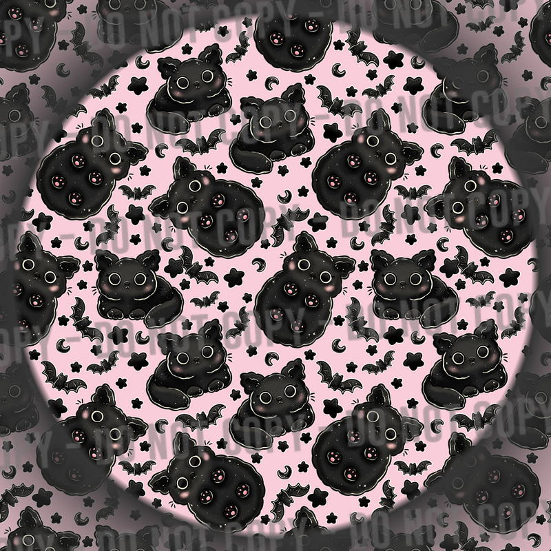 Black Cats & Bats - Pink