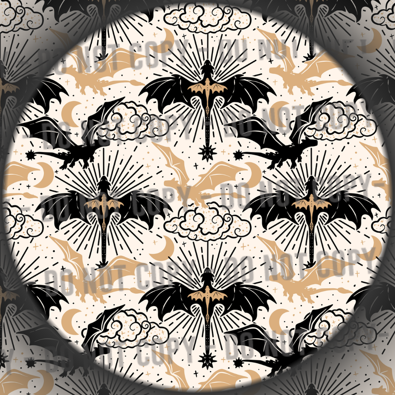 Black & Gold Bookish Dragons