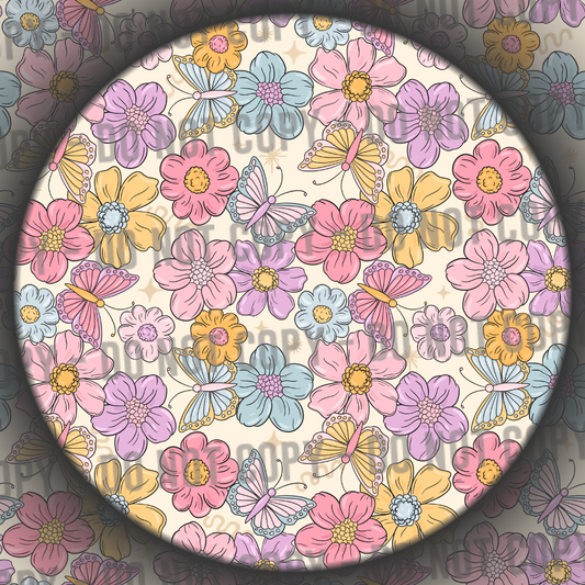 Bright Butterflies & Flowers