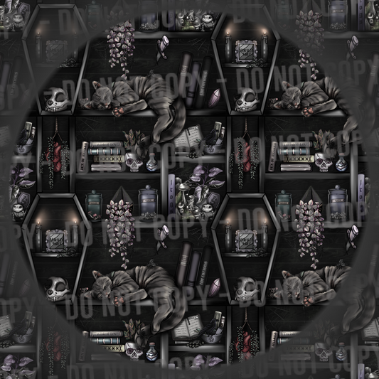 Cat Bookshelf - Dark & Spooky