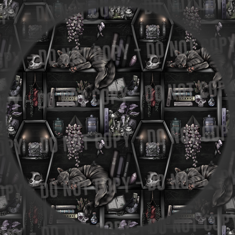 Cat Bookshelf - Dark & Spooky