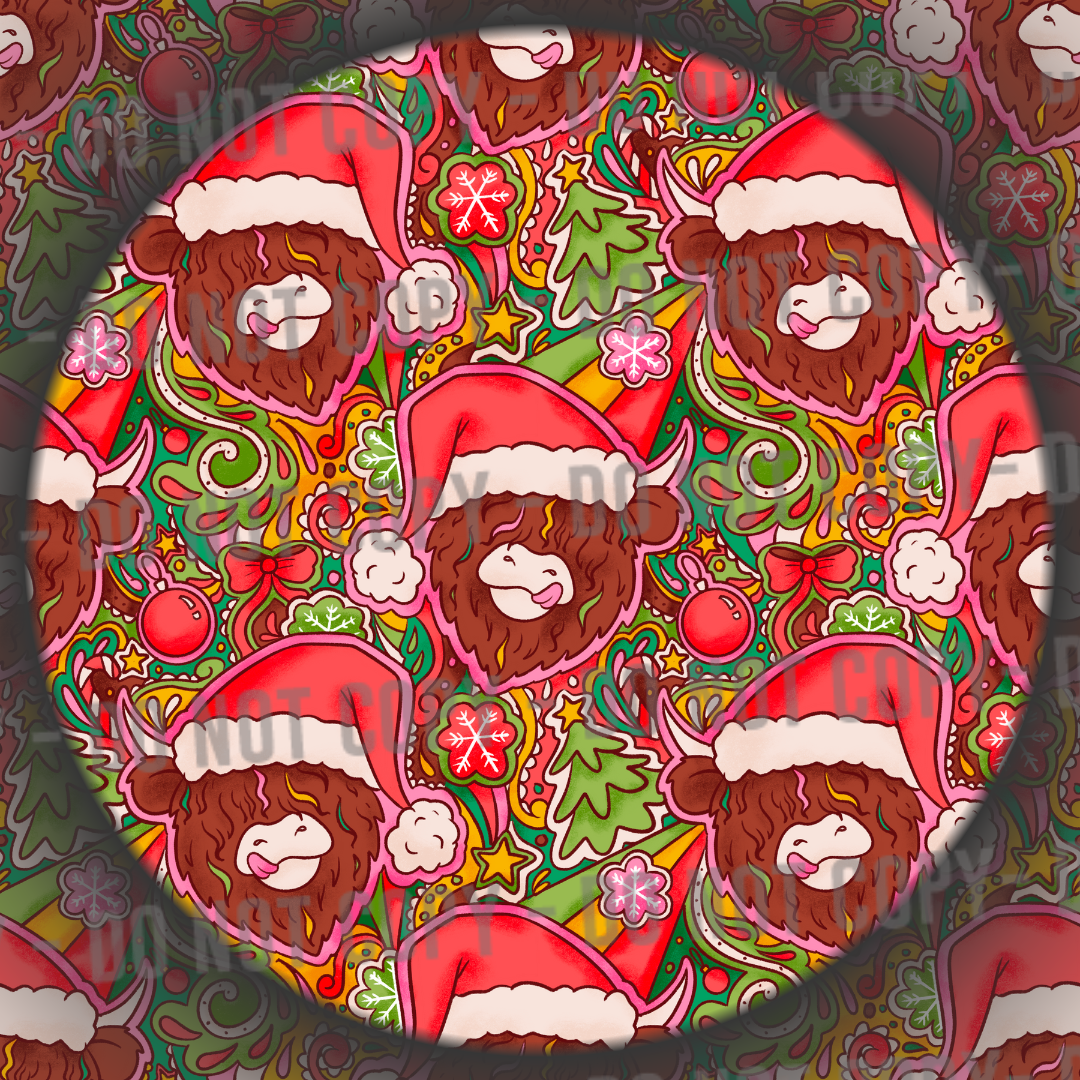 Christmas Highland Cow