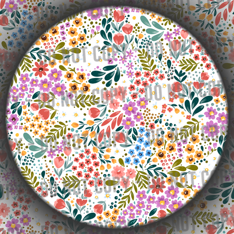 Clear Vinyl - Bright Florals