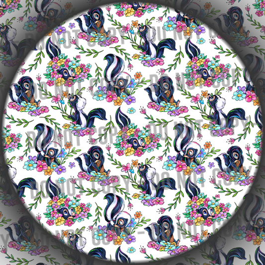 Clear Vinyl - Floral Skunk