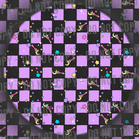 Co-Ord - Moon Checks - Purple