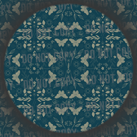 Cottage Butterflies - Dark Blue