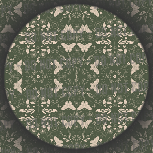 Cottage Butterflies - Green
