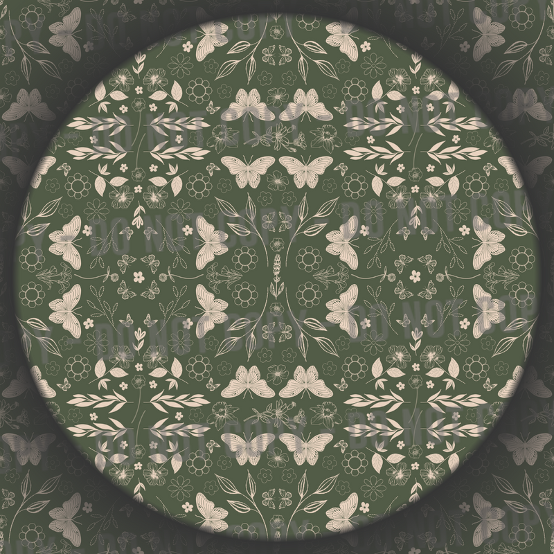 Cottage Butterflies - Green
