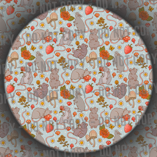 Cottagecore Rats - Blue