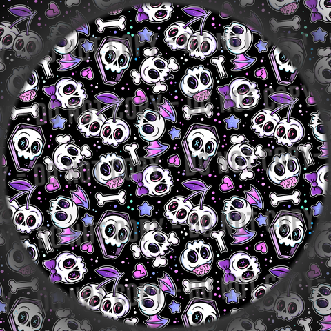 Cute Skulls - Purple