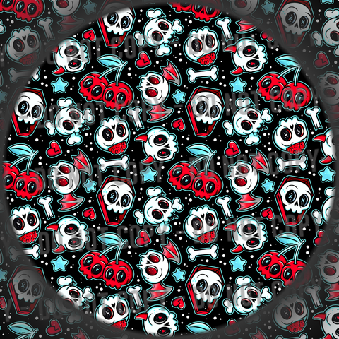 Cute Skulls - Red