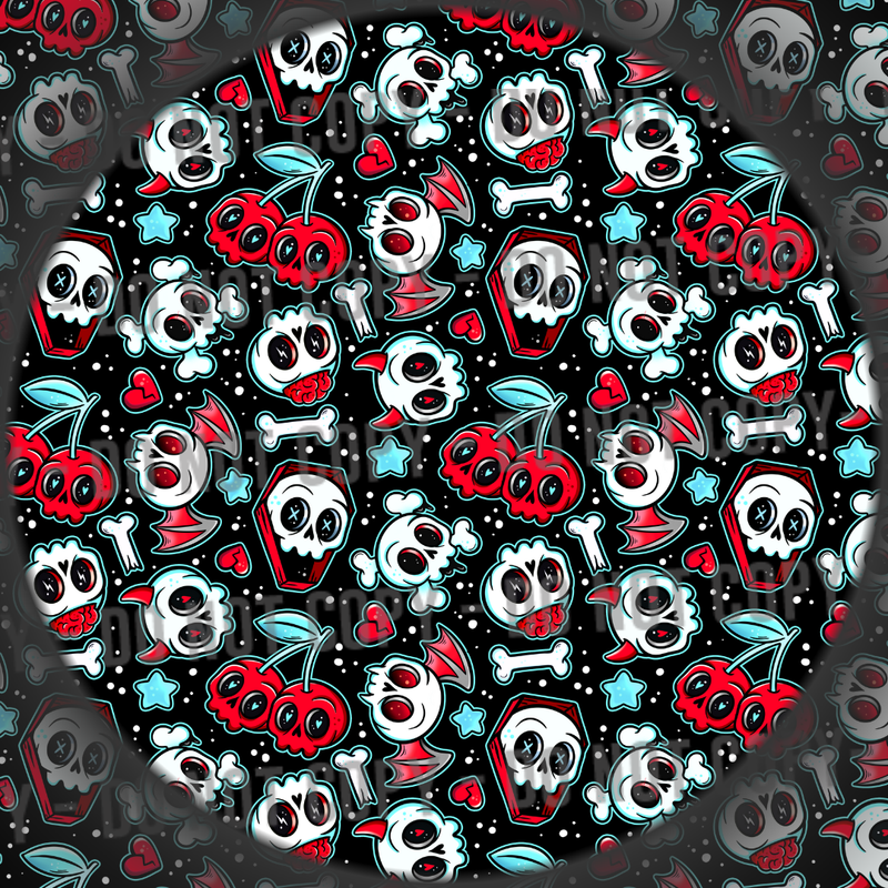 Cute Skulls - Red