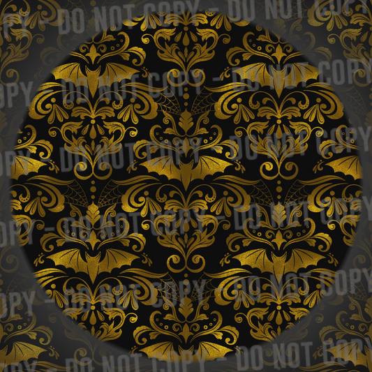 Damask Bats - Black & Gold