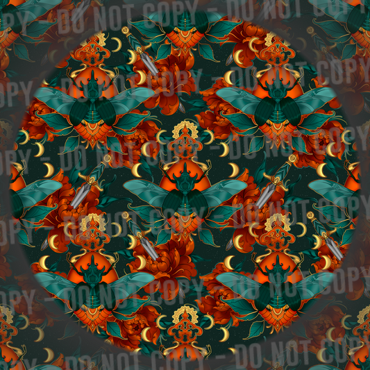 Floral Beetle Tattoo