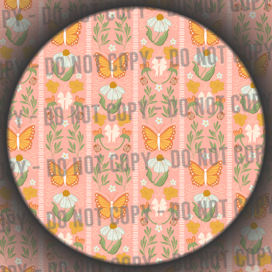 Floral Butterfly Stripes