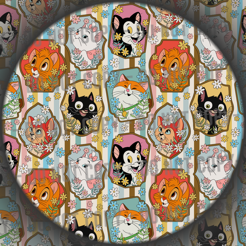 Floral Cat Frames - 1