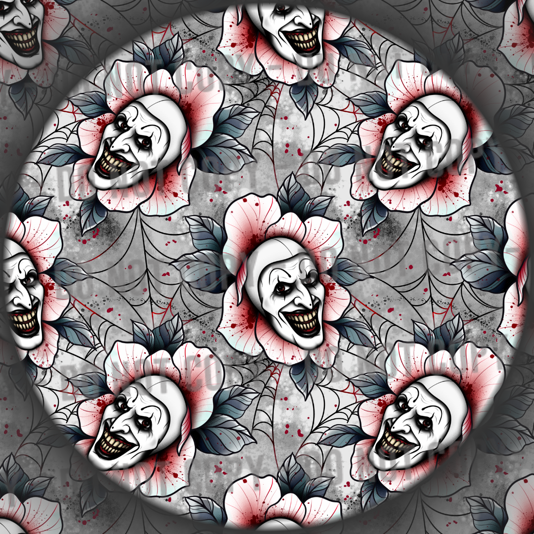 Floral Clown - Grey
